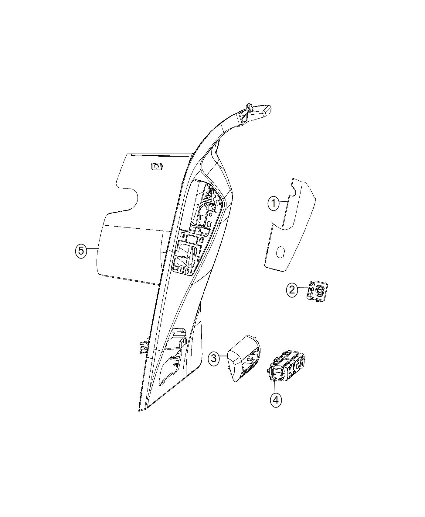 Diagram Switches, Power Liftgate and Rear Seat Power Recliner. for your Dodge