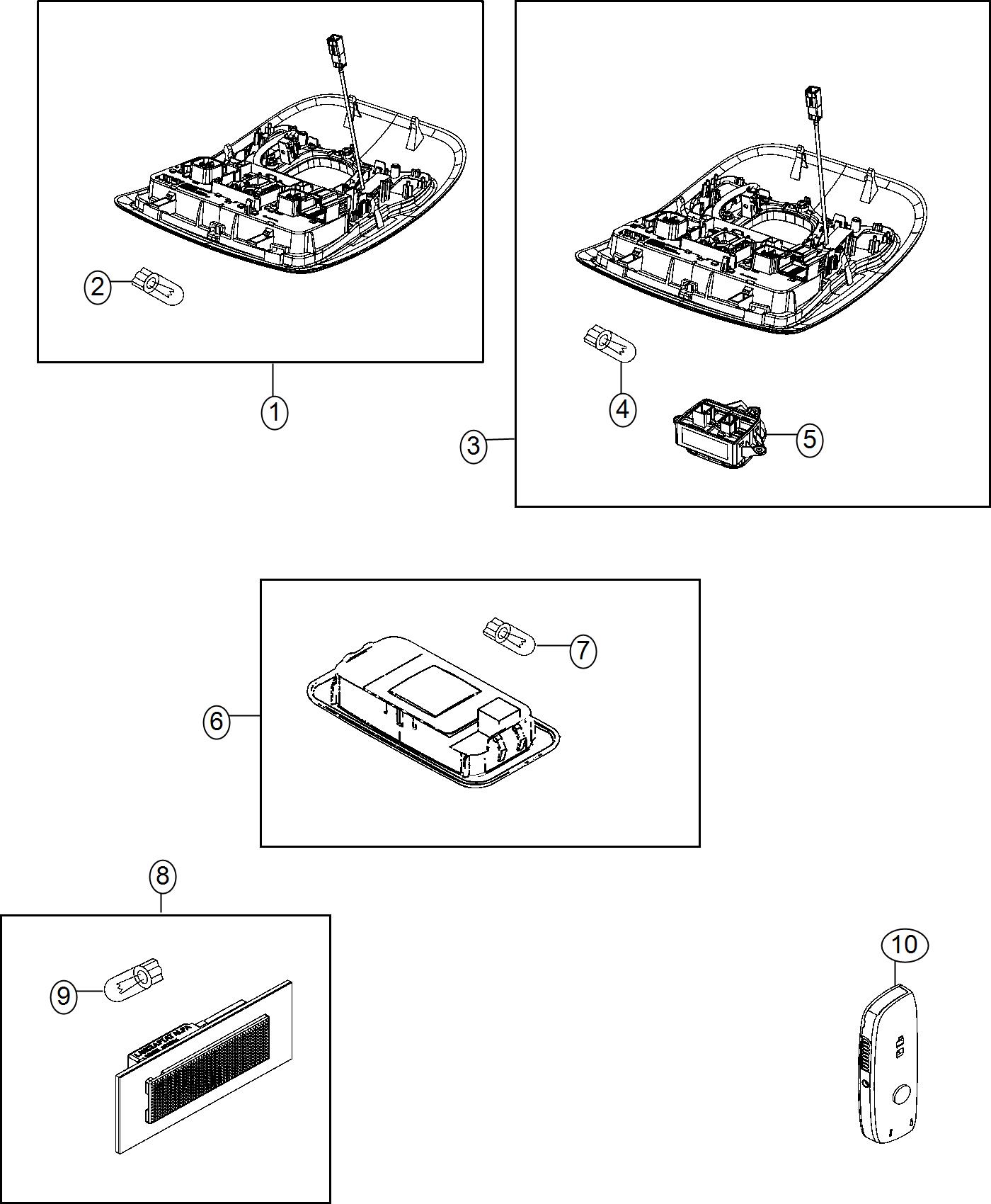 Diagram Lamps, Interior. for your 2001 Chrysler 300  M 