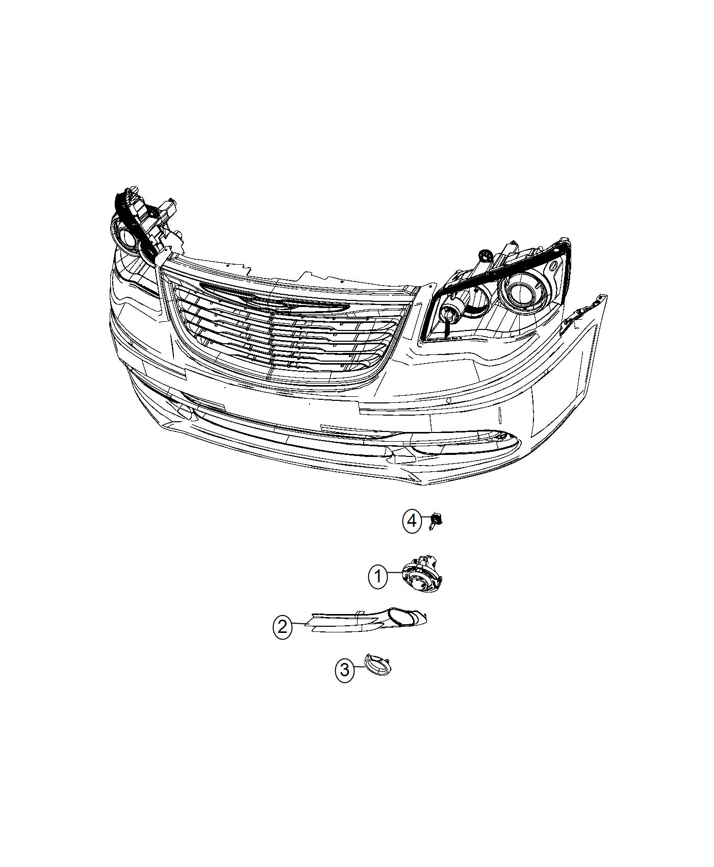 Diagram Lamp, Fog. for your Chrysler 300  M