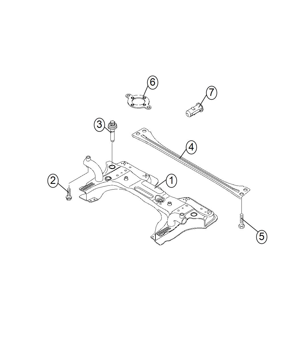 Diagram Crossmember. for your 2002 Chrysler 300  M 