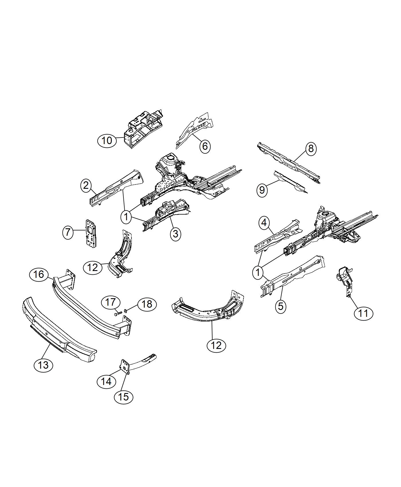 Diagram Frame, Front. for your Ram ProMaster City  