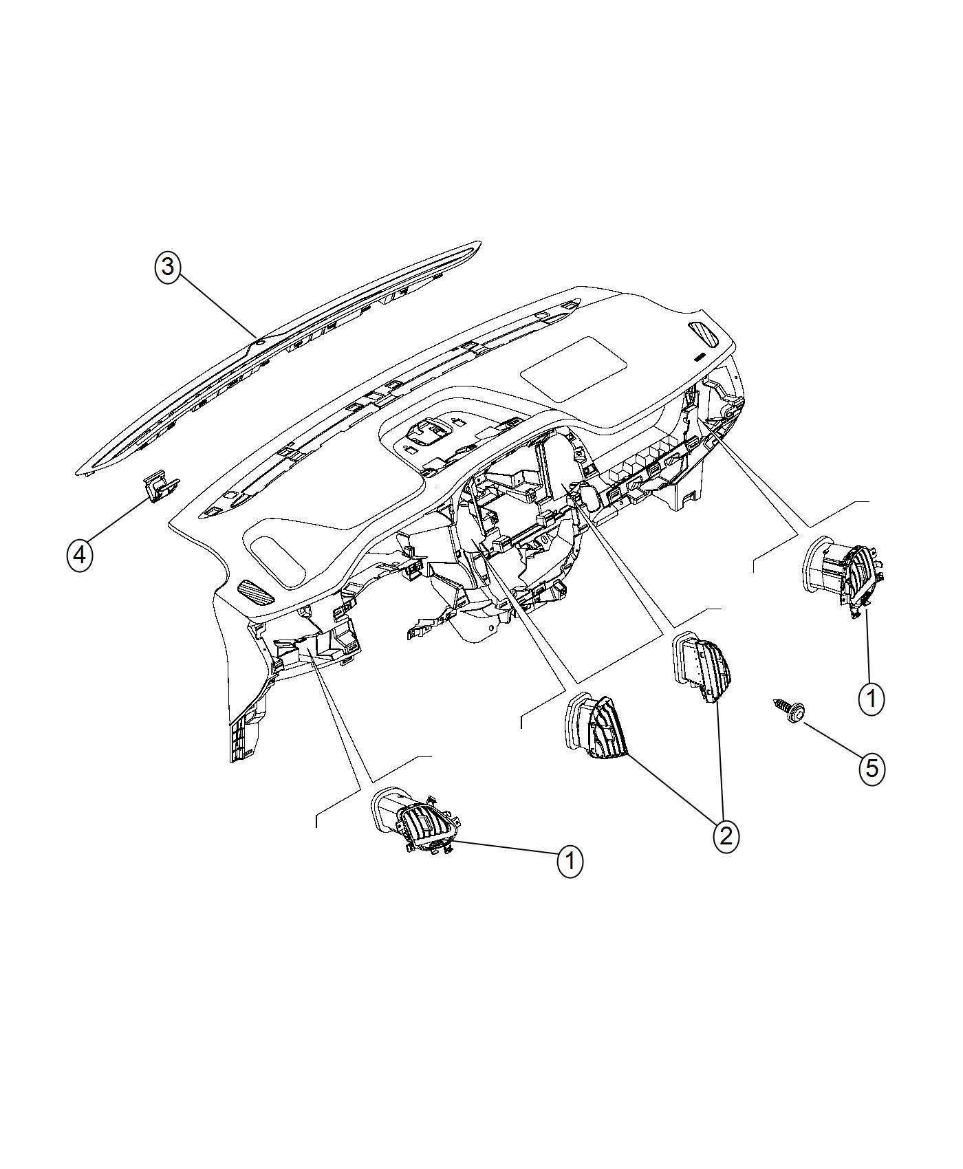 Diagram Instrument Panel Trim [Outlets]. for your Chrysler 300  M