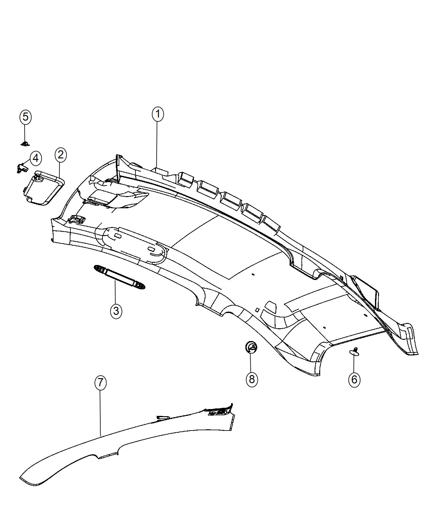 Headliners and Visors. Diagram