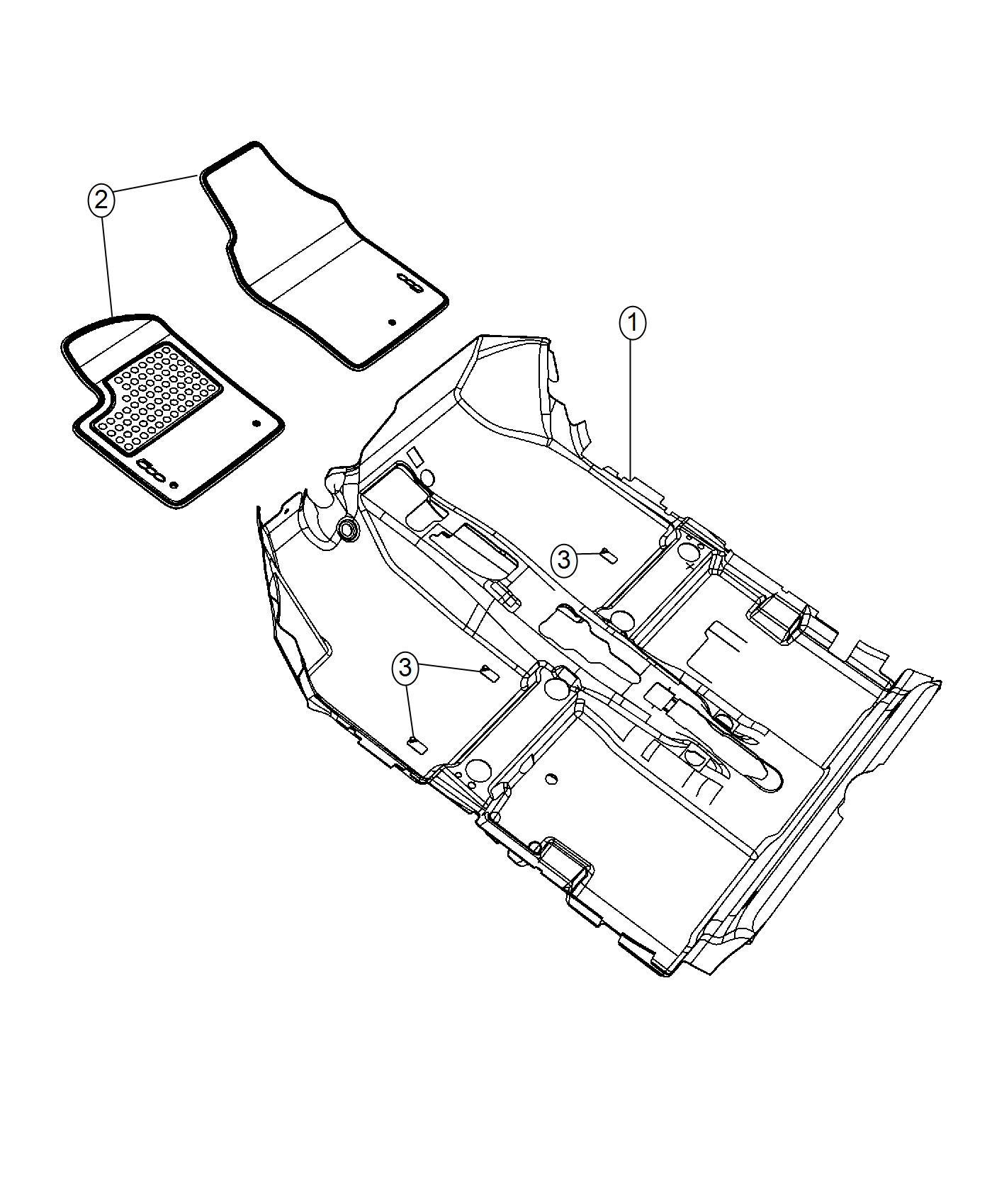 Diagram Carpet, Complete. for your 2024 Fiat 500E   