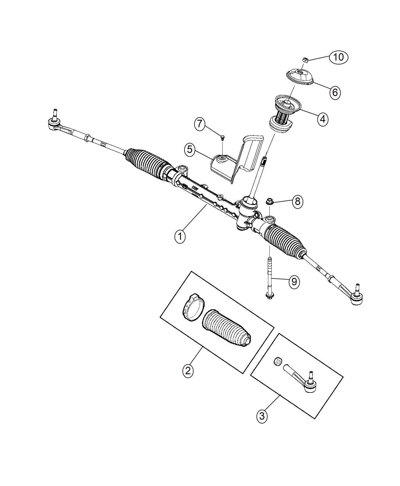 Diagram Gear Rack and Pinion. for your 2020 Fiat 500L   