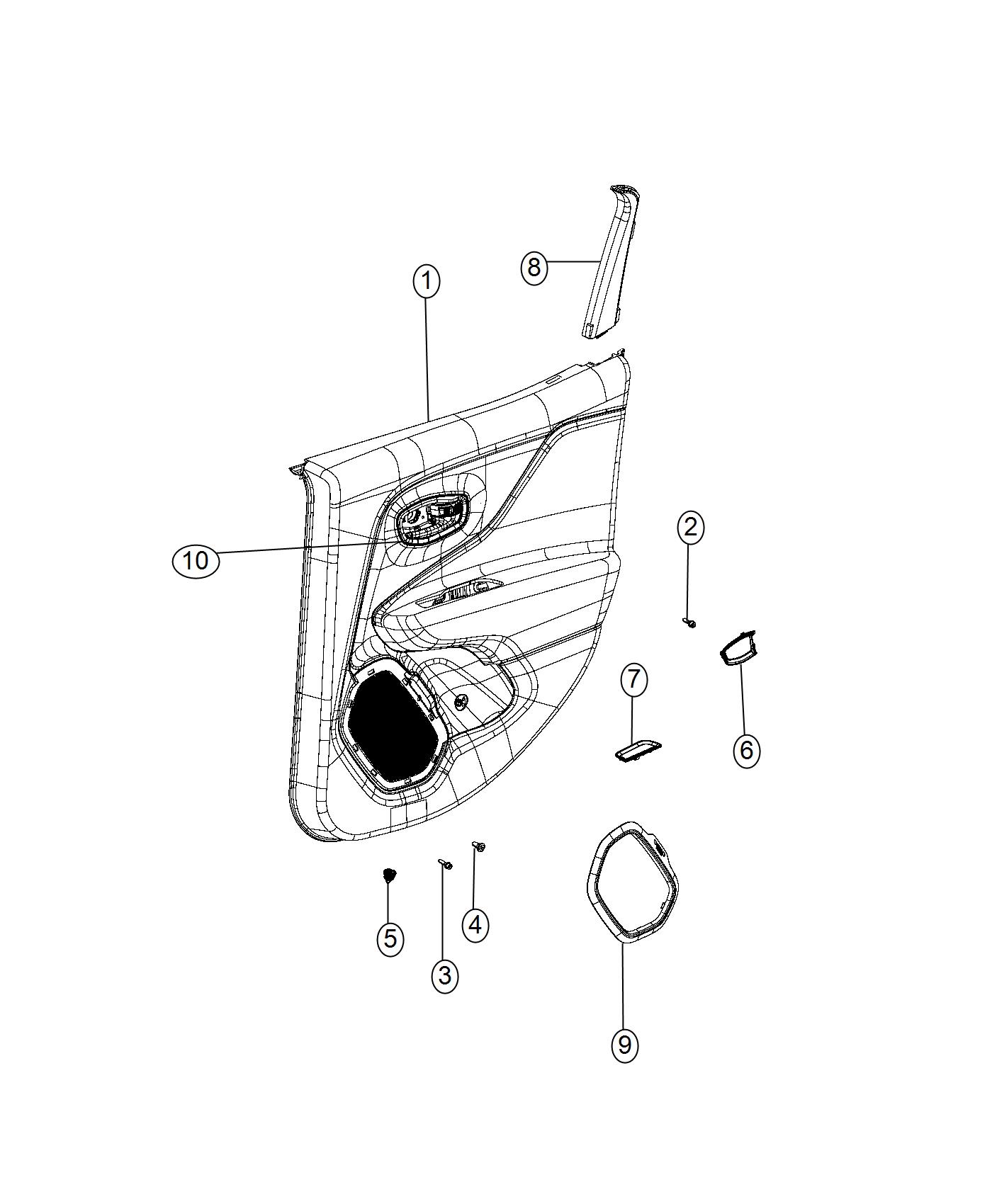 Rear Door Trim Panels. Diagram