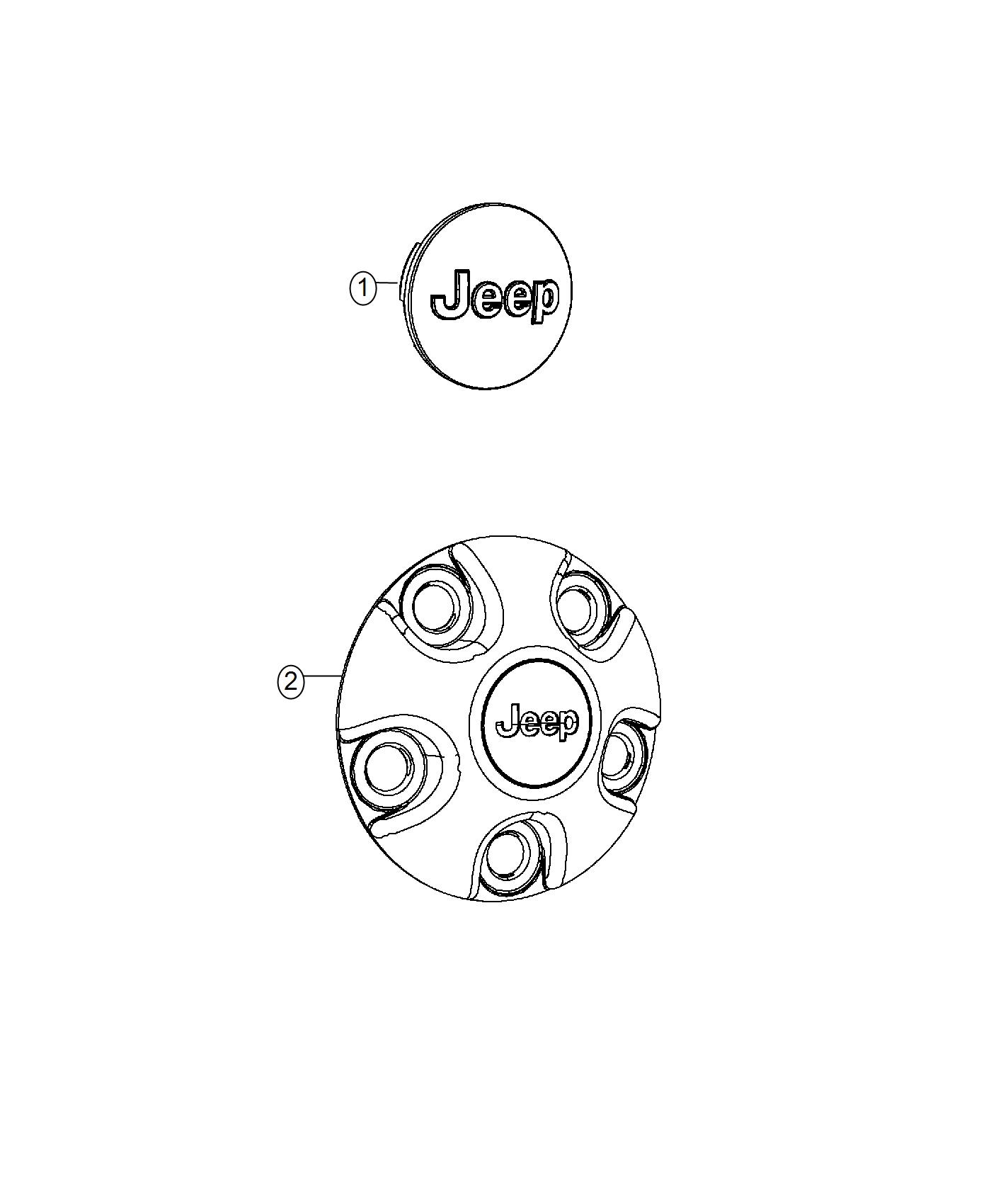 Diagram Center Caps. for your Dodge