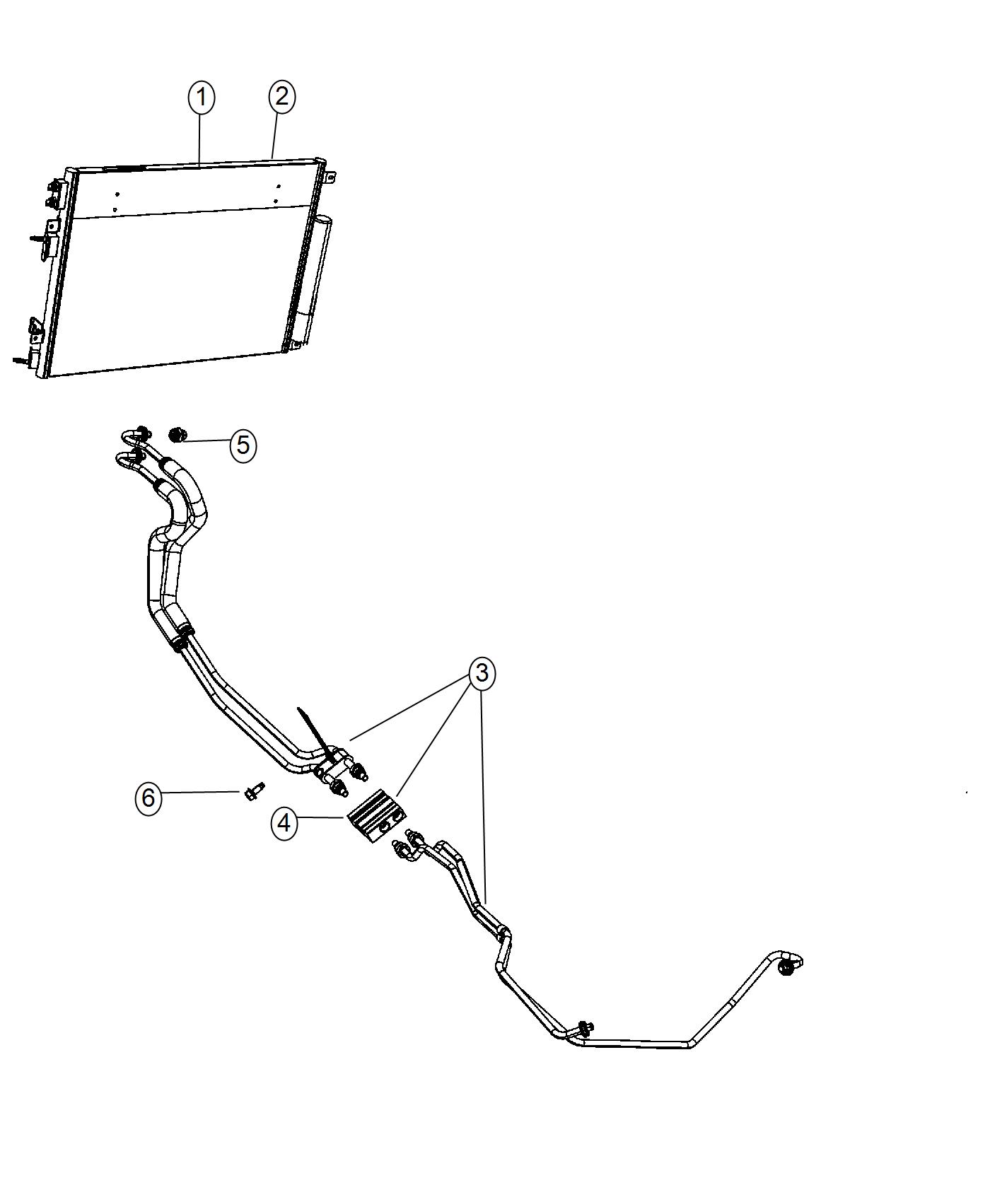 Diagram Transmission Cooler and Lines. for your Dodge Charger  