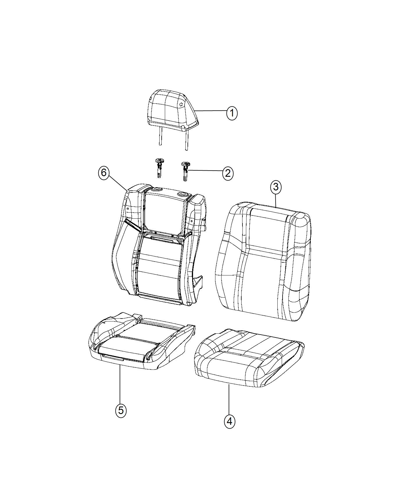 Diagram Front Seat - Bucket - Trim Code [C5]. for your Chrysler 300 M 