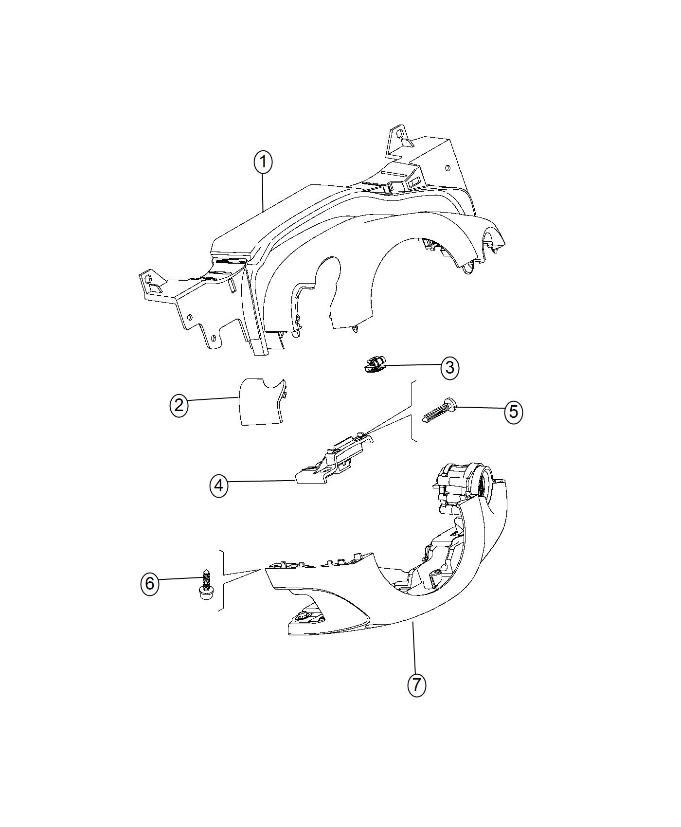 Steering Column Covers. Diagram