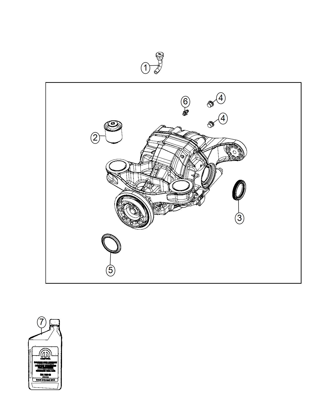 Diagram Housing and Differential with Internal Components. for your Dodge Charger  