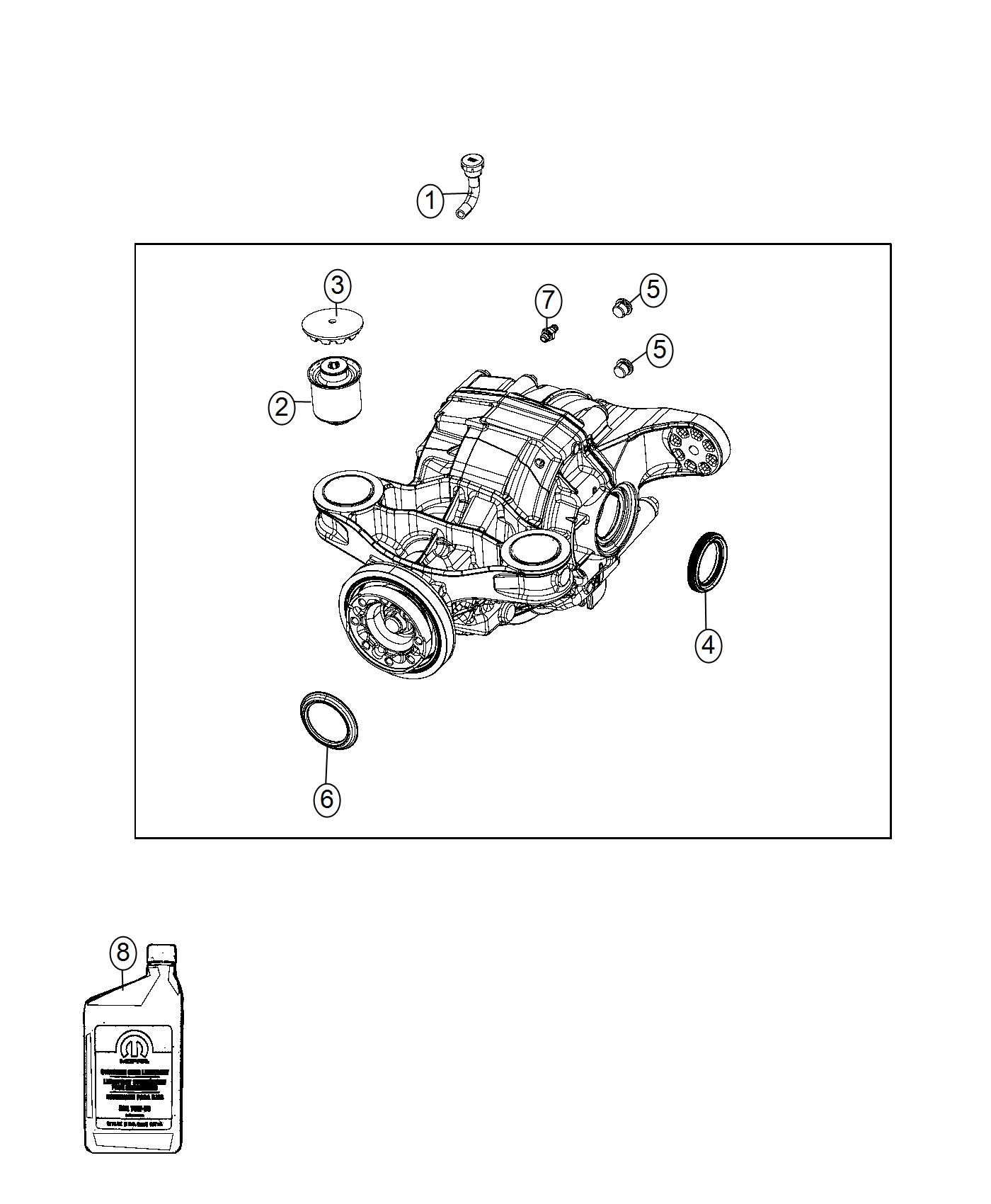 Diagram Housing and Differential with Internal Components. for your Dodge Charger  