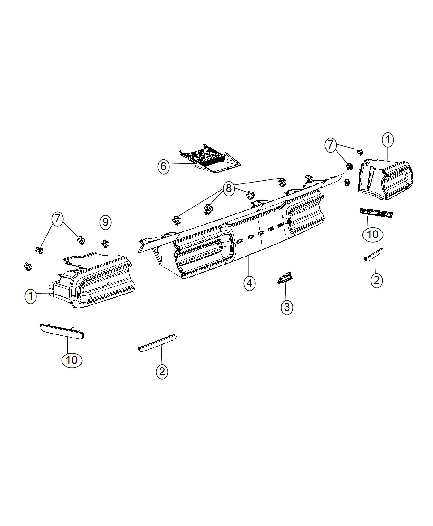 Lamps Rear. Diagram