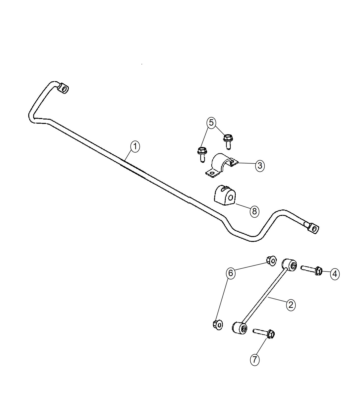 Diagram Stabilizer Bar,Rear. for your 2001 Chrysler 300  M 