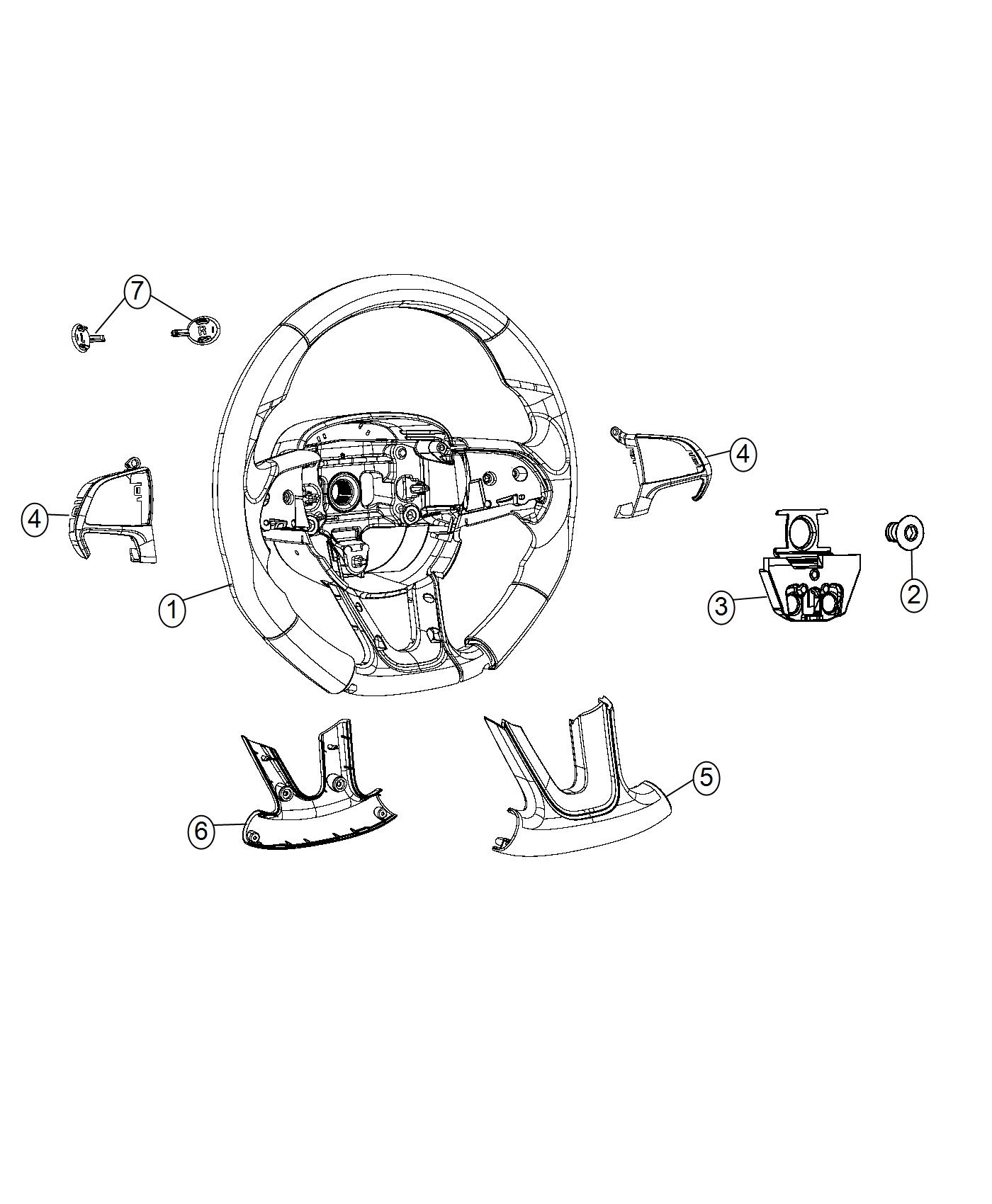 Steering Wheel Assembly SRT. Diagram