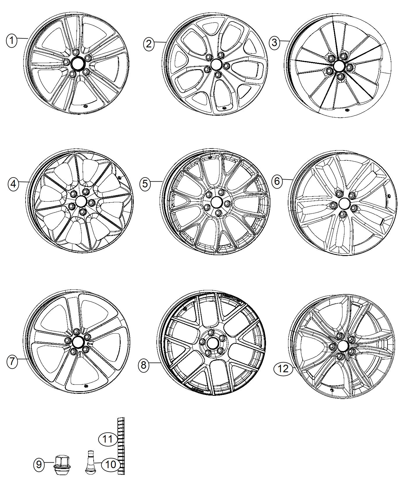 Diagram Wheels and Hardware. for your 2006 Dodge Charger   