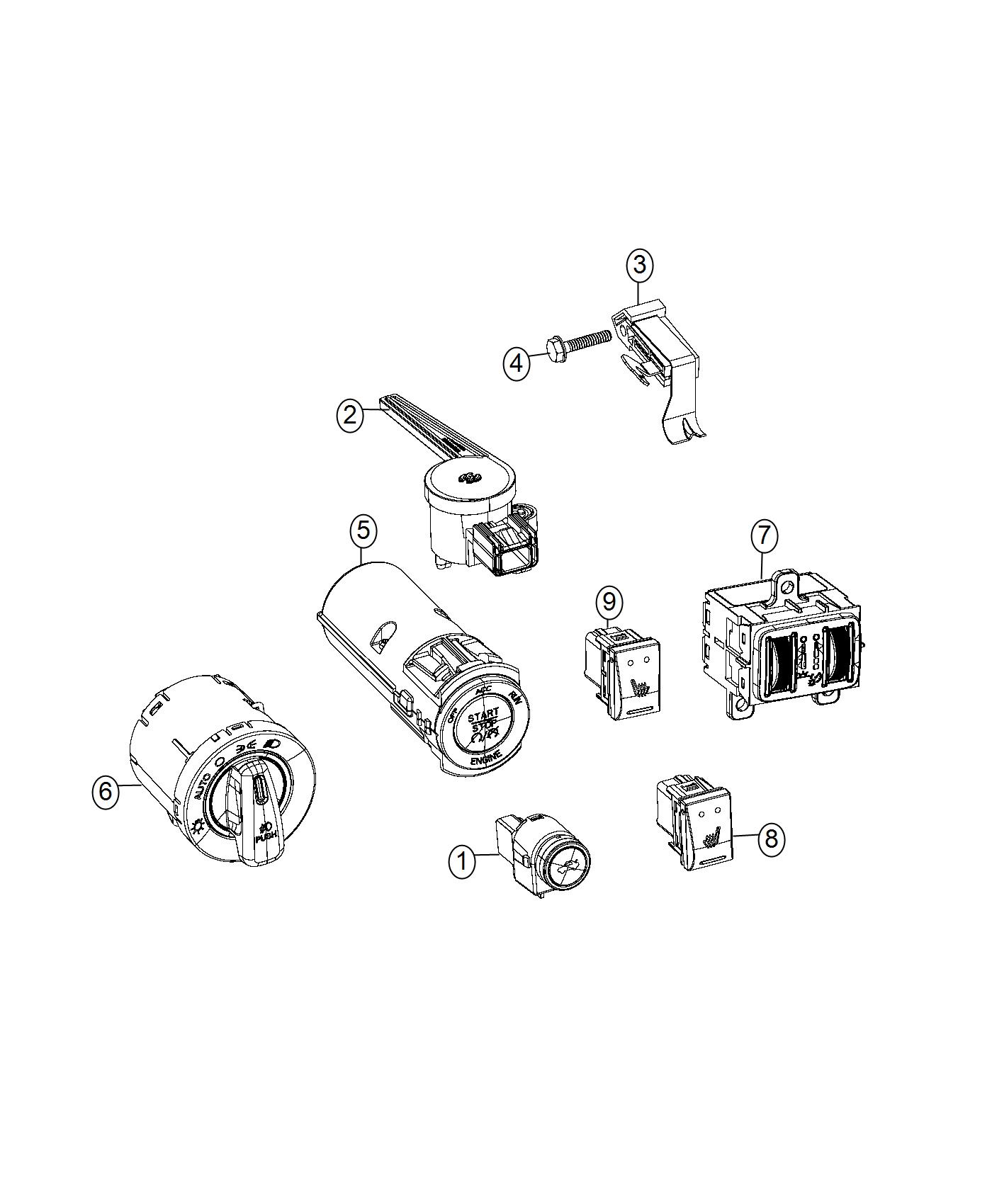 Diagram Switches Instrument Panel. for your Dodge