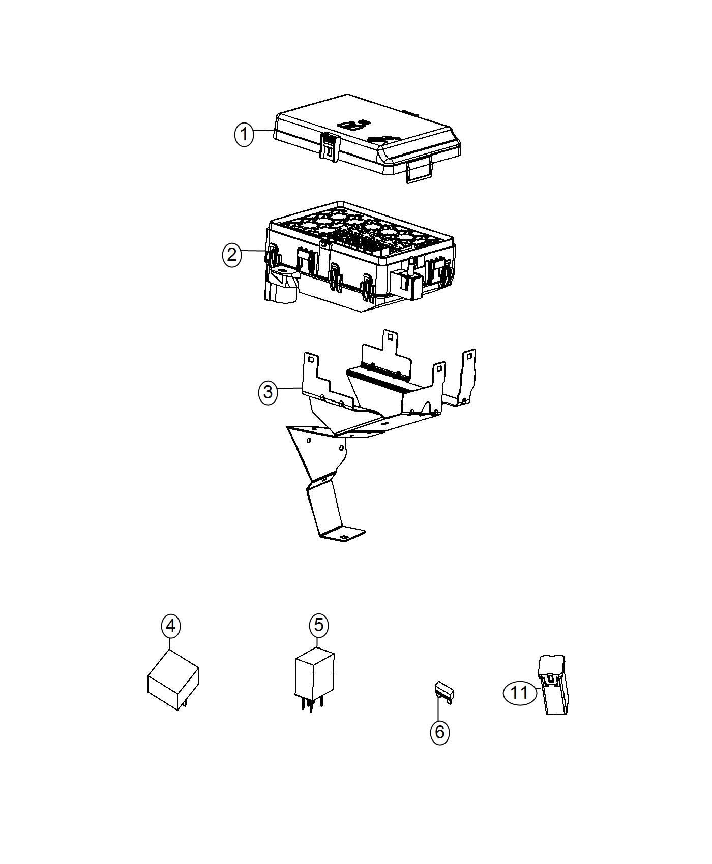 Diagram Power Distribution Center, Related and Component Parts. for your 2002 Chrysler 300 M  