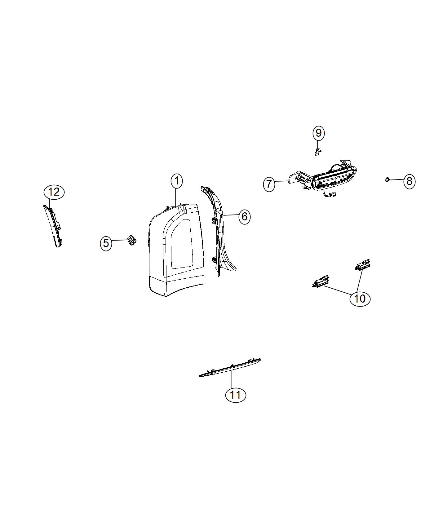 Diagram Lamps, Rear. for your Chrysler