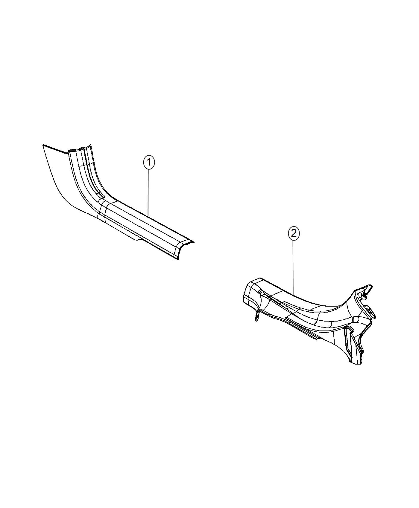 Diagram Cowl Side Panel and Scuff Plates. for your Dodge