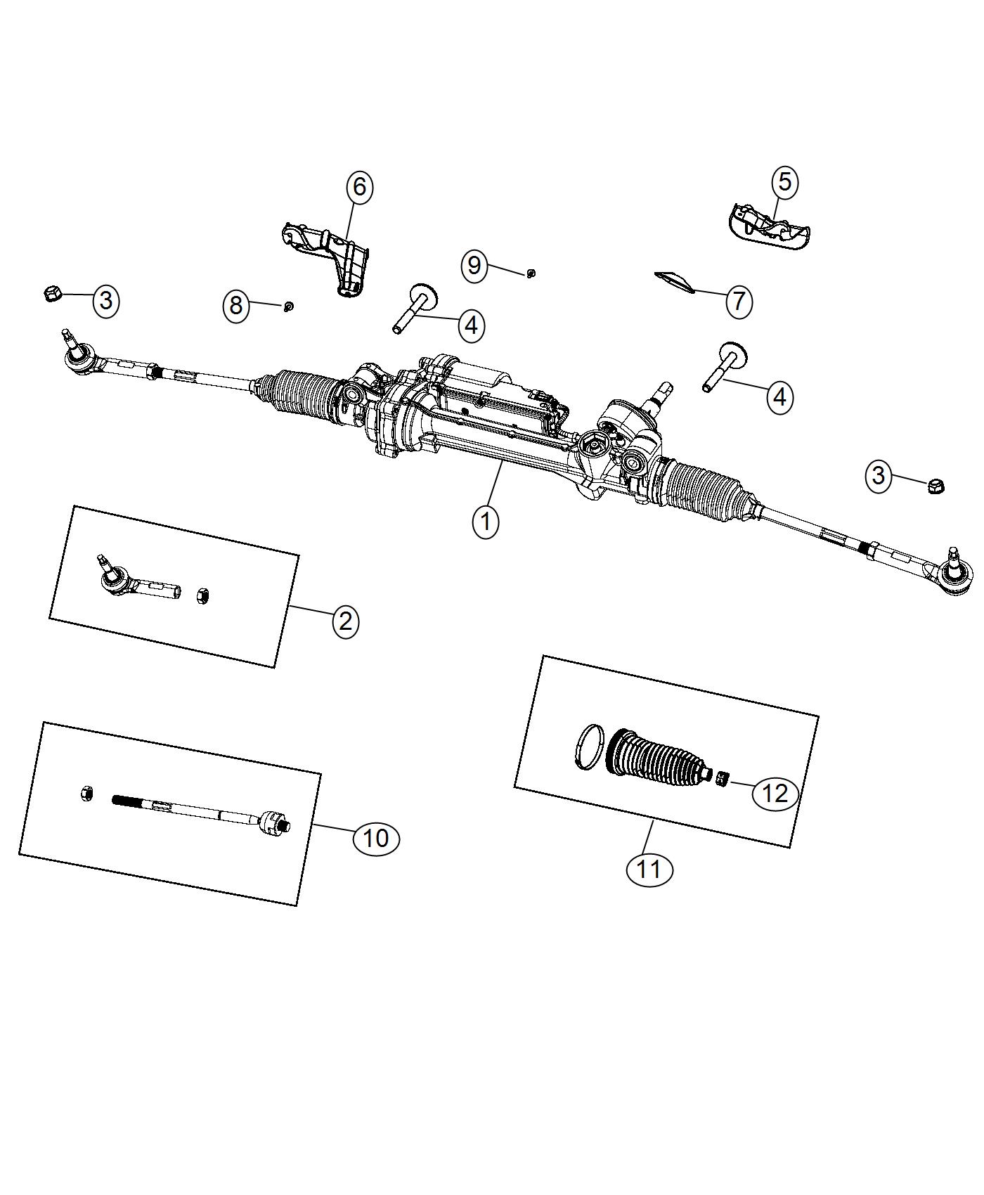 Diagram Gear Rack and Pinion. for your 2004 Chrysler 300  M 