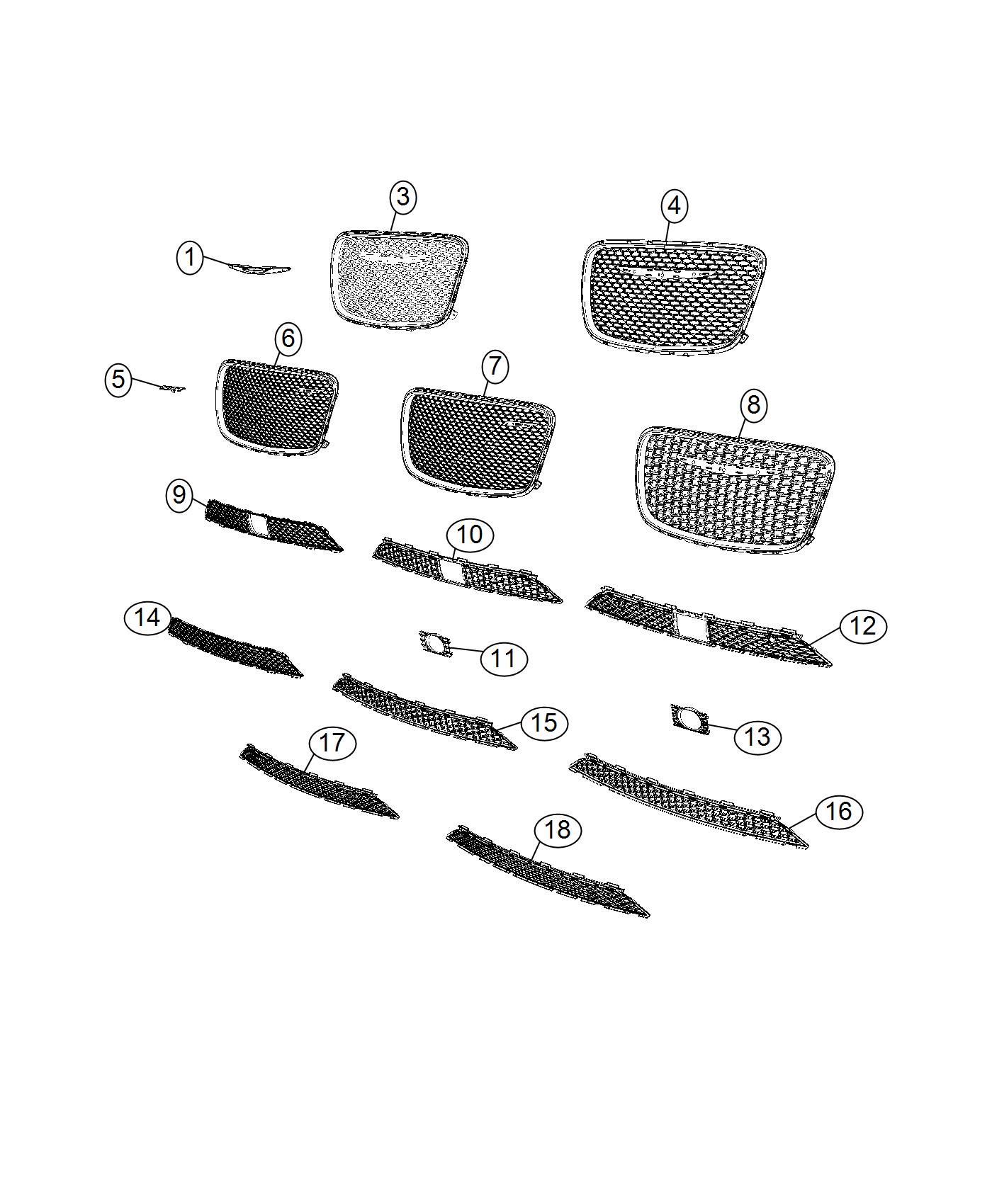 Grilles and Related Items. Diagram