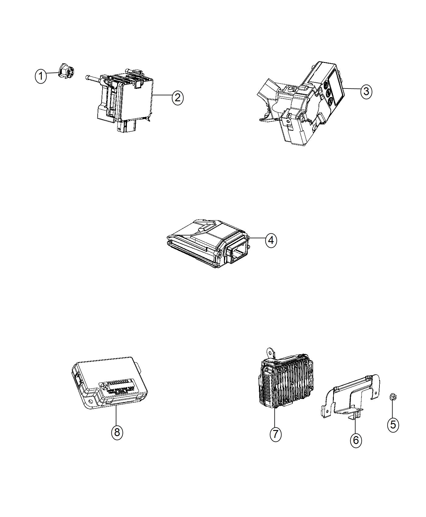 Modules, Instrument Panel And Overhead. Diagram