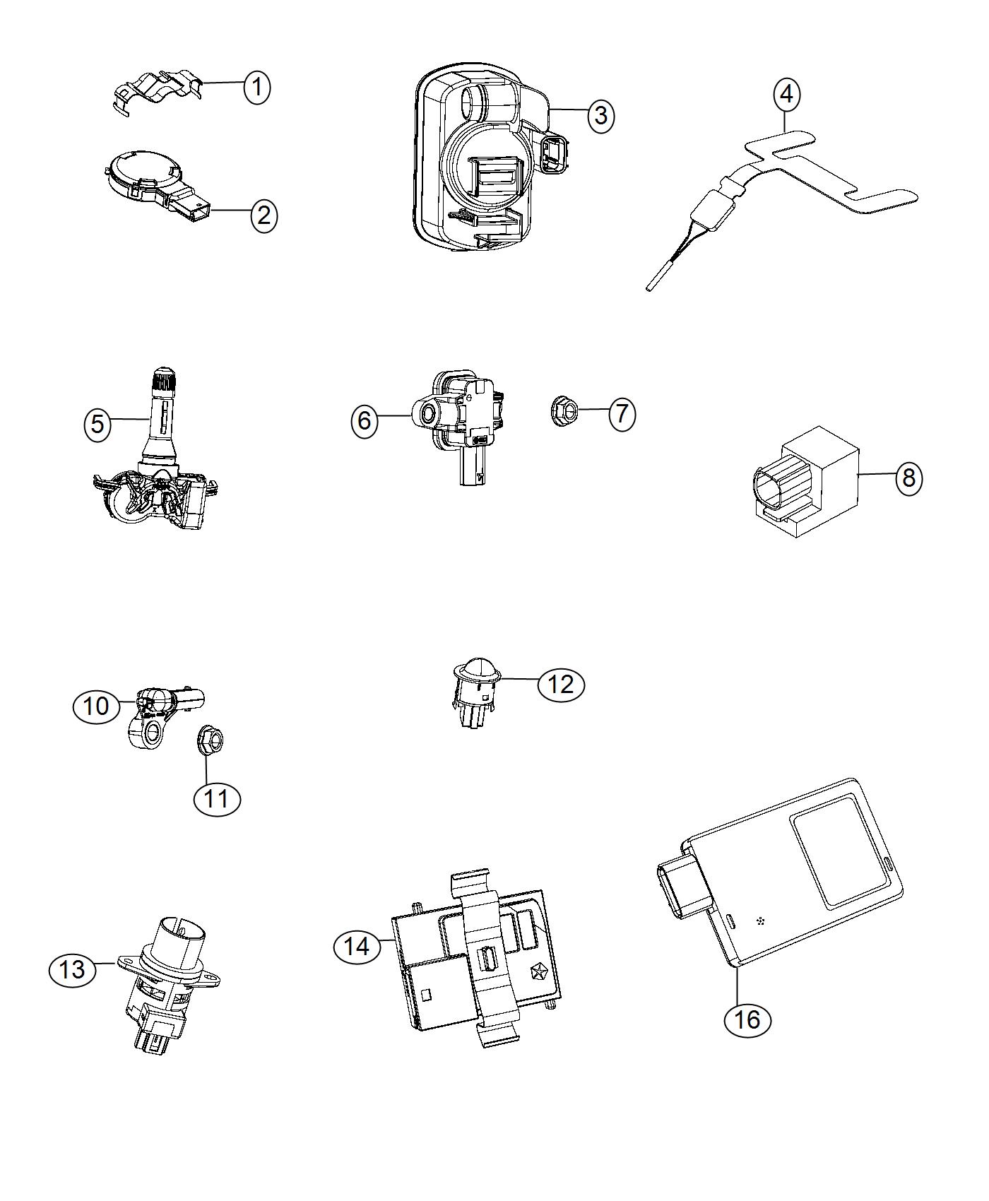 Diagram Sensors, Body. for your Jeep Renegade  