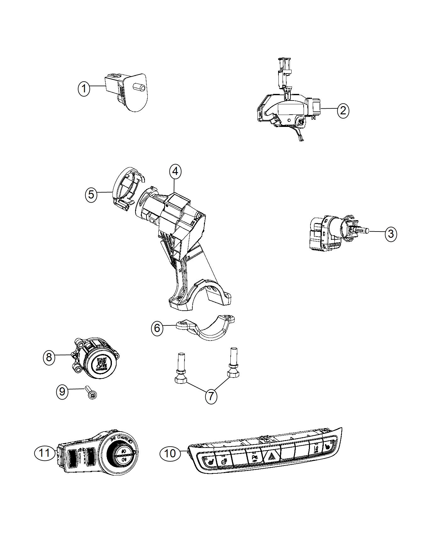 Diagram Switches, Instrument Panel. for your 2016 Jeep Renegade   