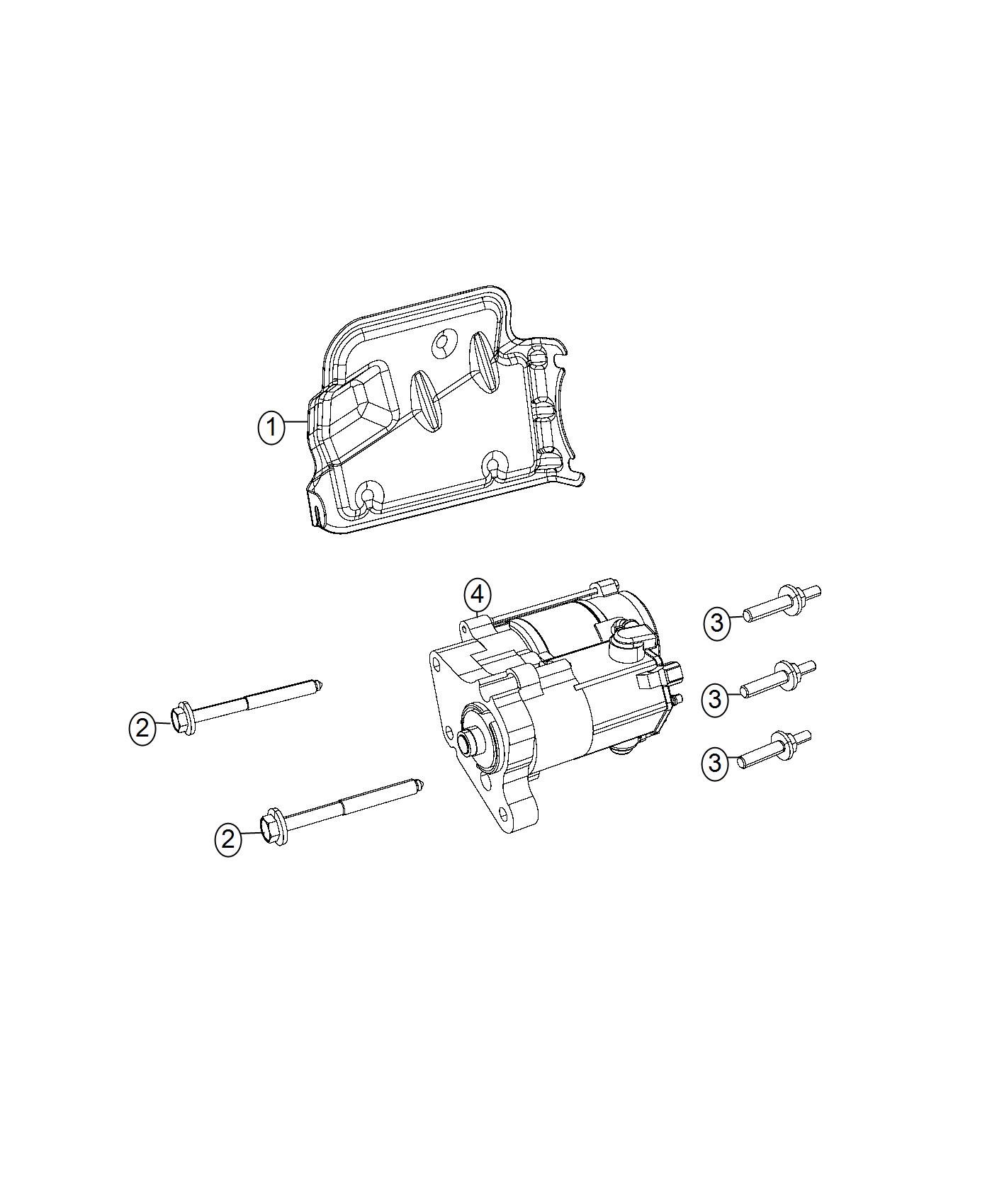 Diagram Starter and Related Parts. for your 2021 Dodge Charger   