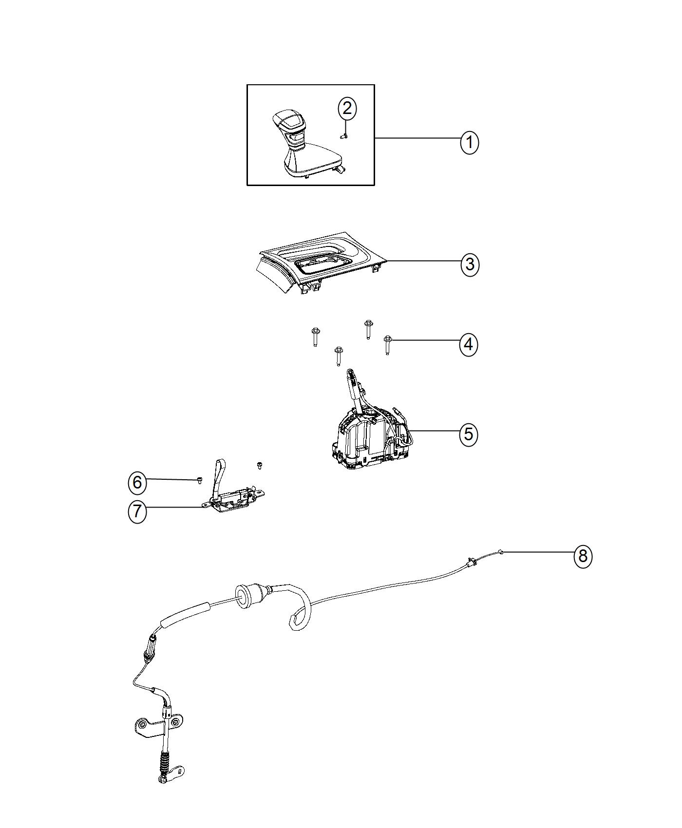 Diagram Gearshift Controls. for your 2016 Dodge Charger 6.4L Hemi SRT V8 SRT 