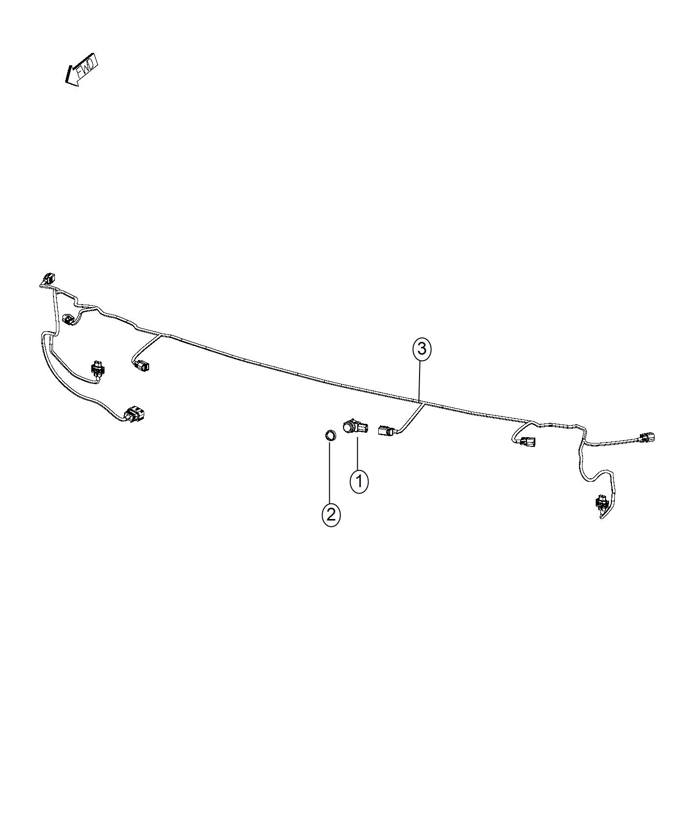 Diagram Front Park Assist. for your Jeep