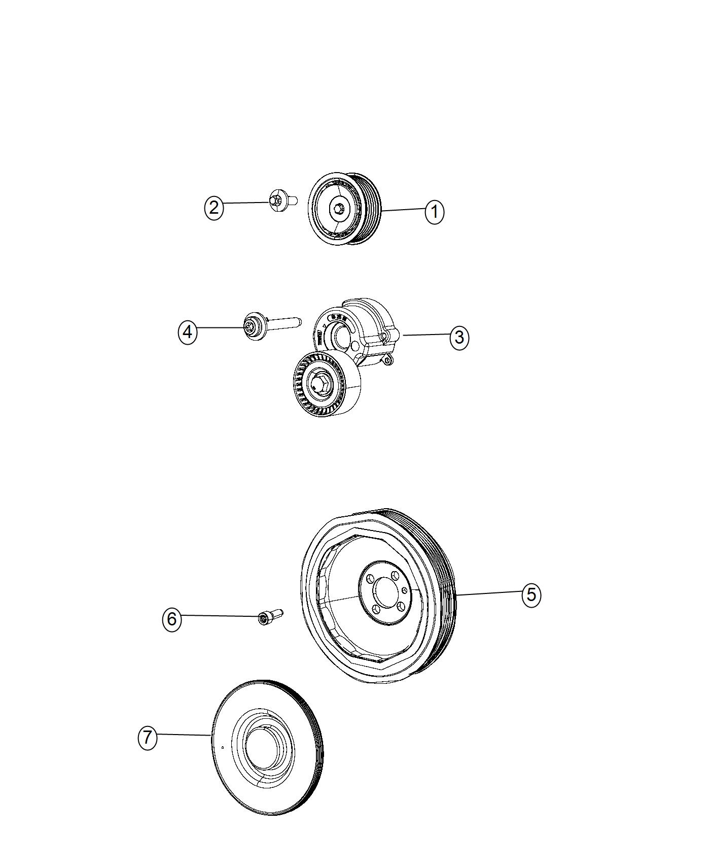 Diagram Pulleys and Related Parts. for your 2012 Jeep Grand Cherokee 5.7L V8 4X4  