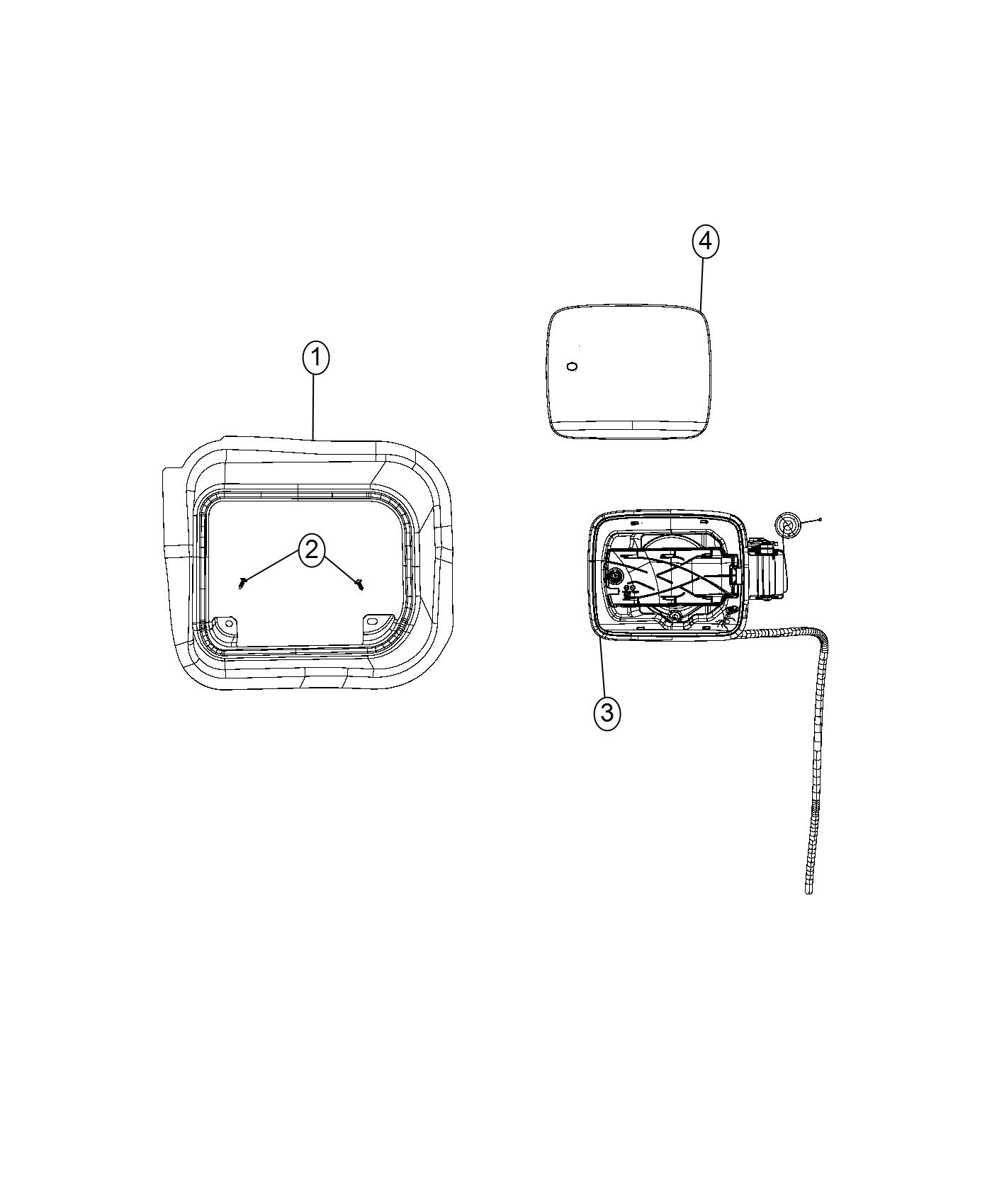 Diagram Fuel Filler Door. for your 1998 Jeep Grand Cherokee   