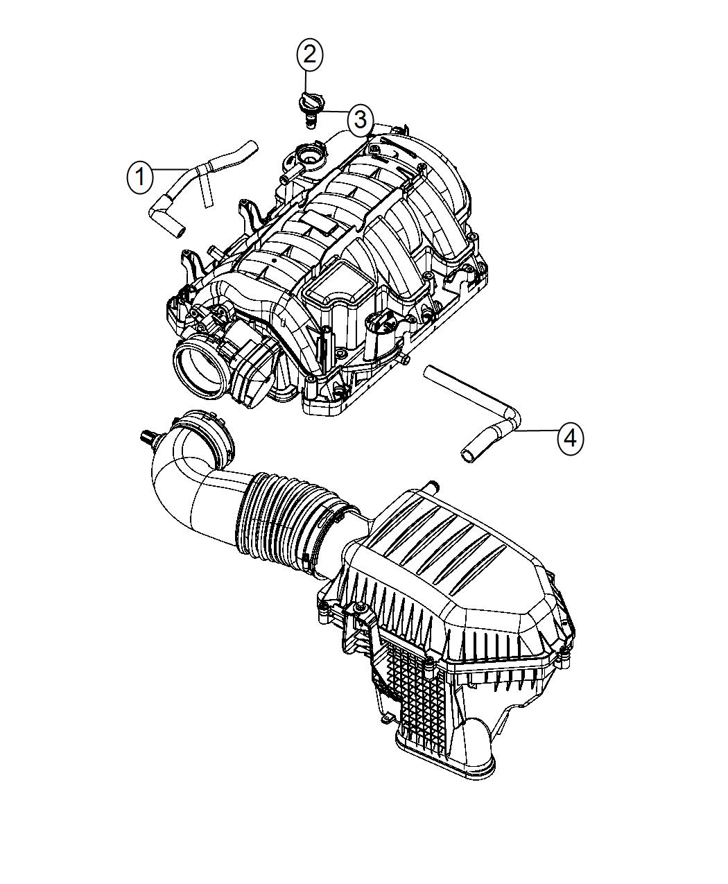 Diagram Crankcase Ventilation 5.7L [5.7L V8 HEMI MDS VVT Engine]. for your 2006 Chrysler Pacifica   