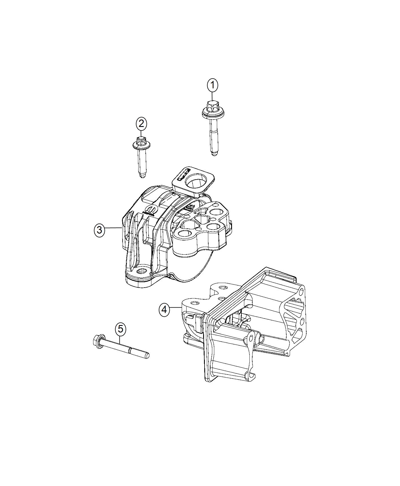 Engine Mounting 1.4L Turbocharged [1.4L I4 MultiAir Turbo Engine]. Diagram