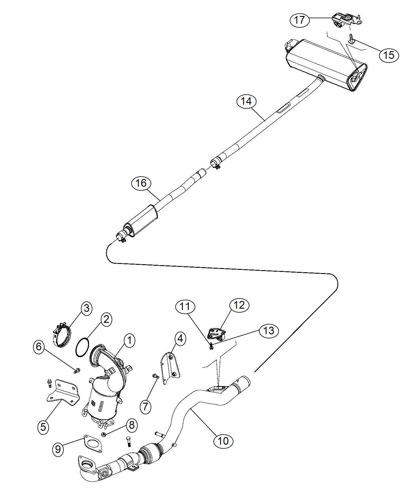 Diagram Exhaust System. for your 2003 Chrysler 300  M 