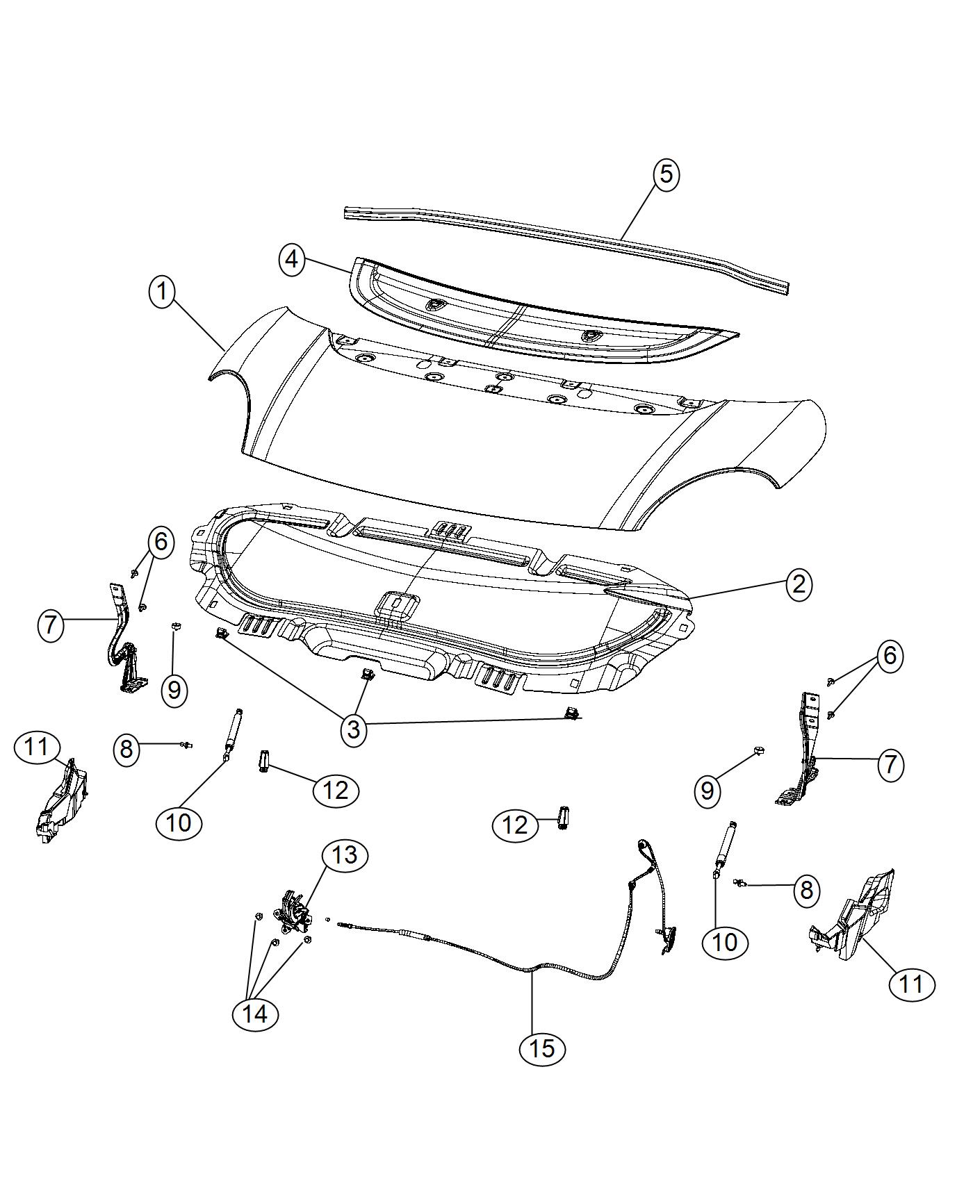 Fiat 500L Release. Hood latch. Inside. Trim: [no - 6GC77JXWAA | Myrtle ...