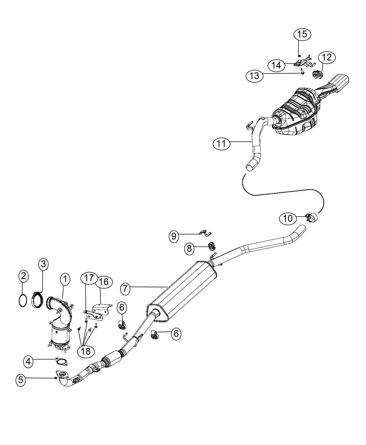 Diagram Exhaust System. for your Fiat 500L  