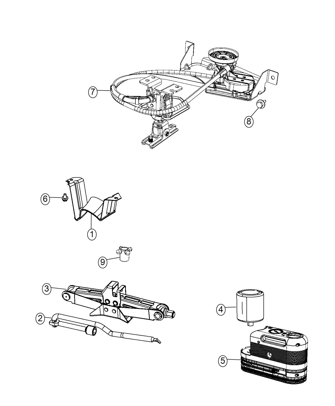 Diagram Jack Assembly. for your 2016 Fiat 500L   