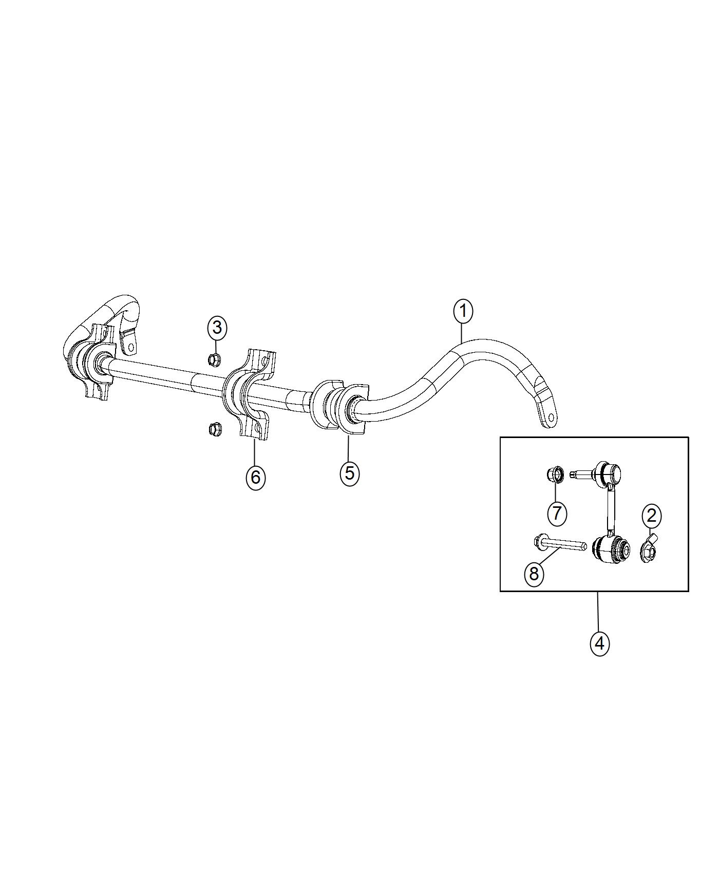 Diagram Stabilizer Bar,Front. for your Dodge Durango  