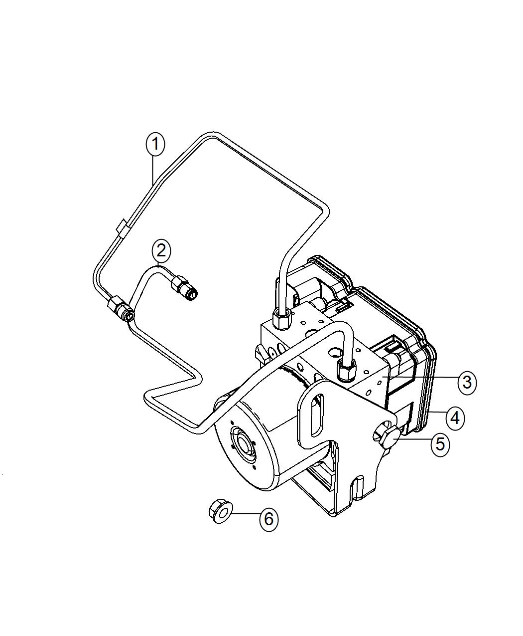 Diagram HCU and Tubes to Master Cylinder. for your 2000 Chrysler 300  M 