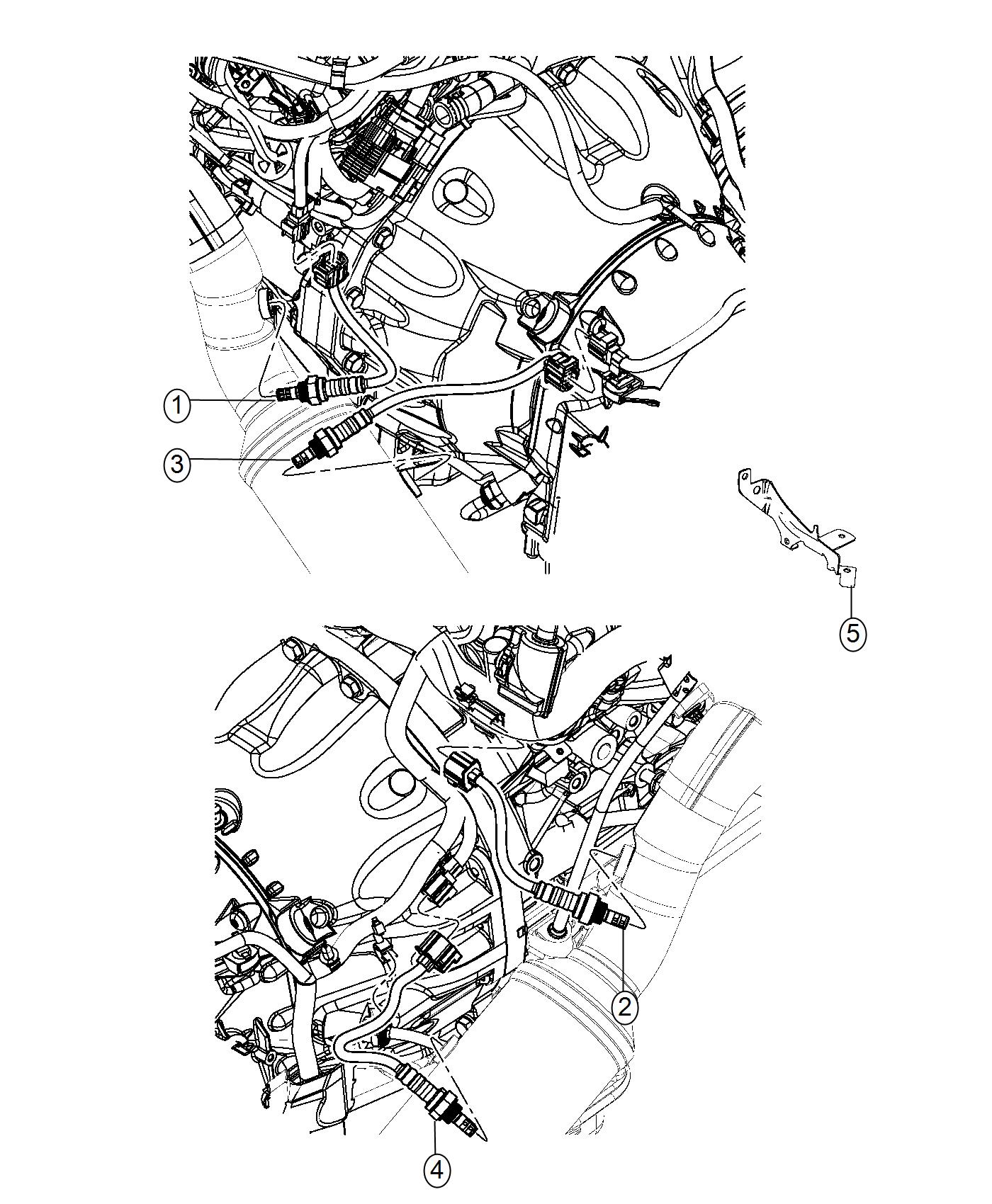Diagram Sensors, Oxygen. for your Dodge