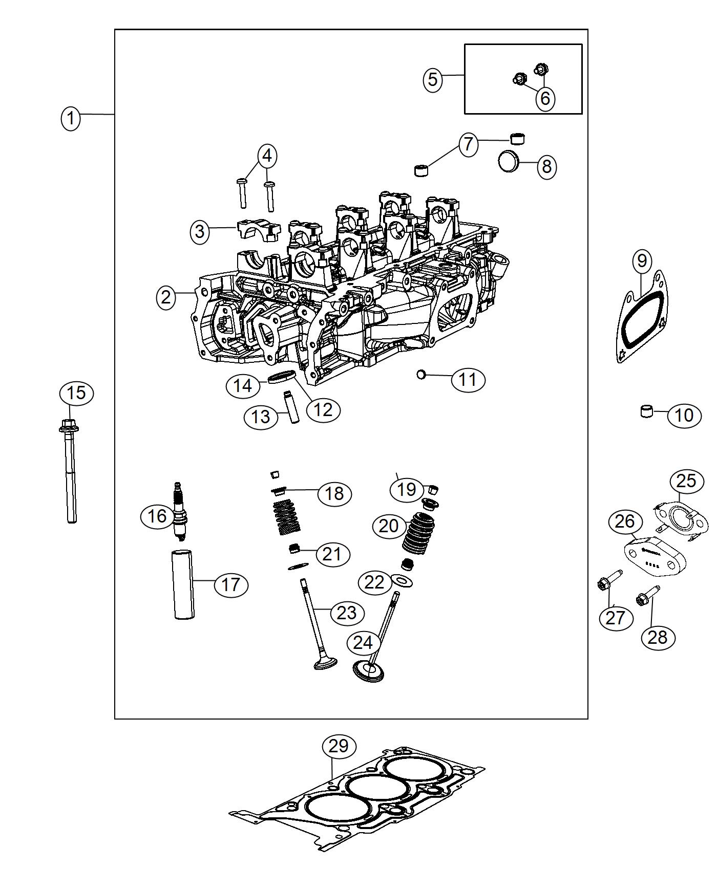 Diagram Cylinder Heads 3.6L [3.6L V6 24V VVT Engine Upg I w/ESS]. for your 2003 Chrysler 300  M 