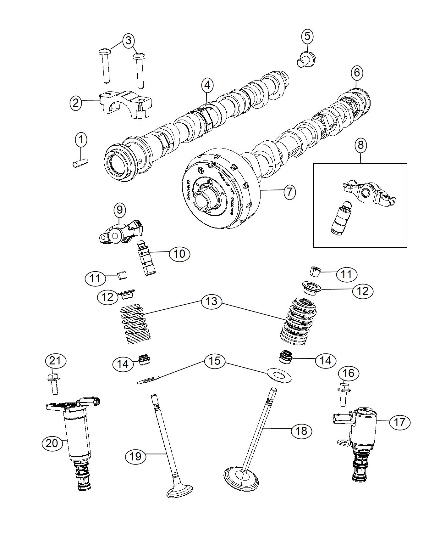 Camshafts And Valvetrain 3.6L [3.6L V6 24V VVT Engine Upg I w/ESS]. Diagram