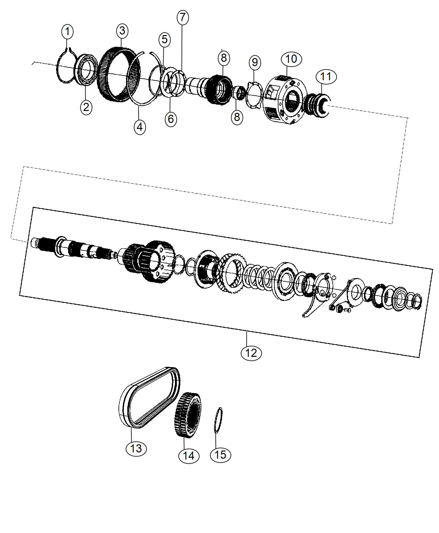 Diagram Gear Train. for your Dodge Durango  