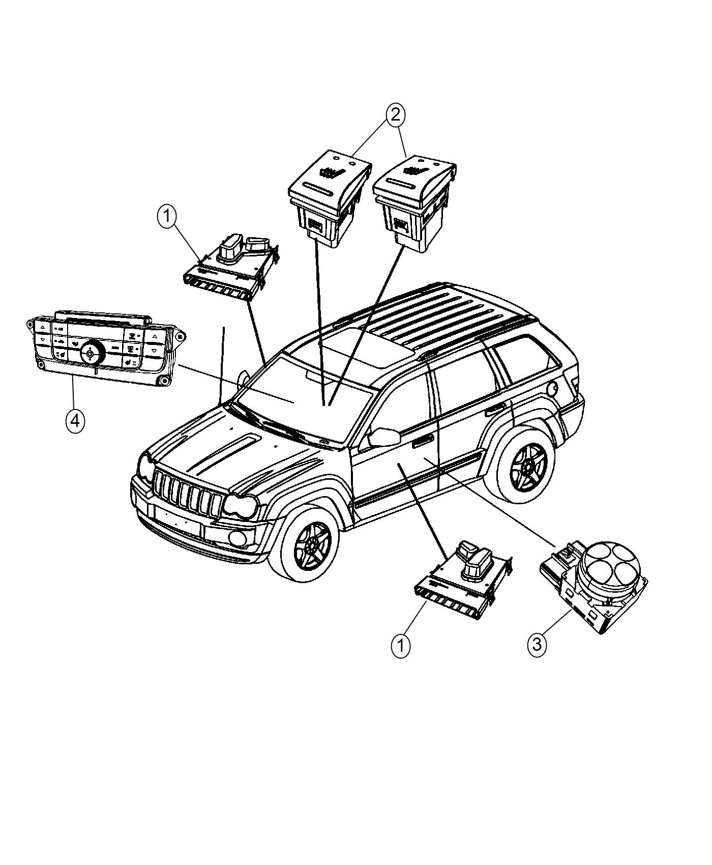 Diagram Switches, Seats. for your Chrysler 300  M