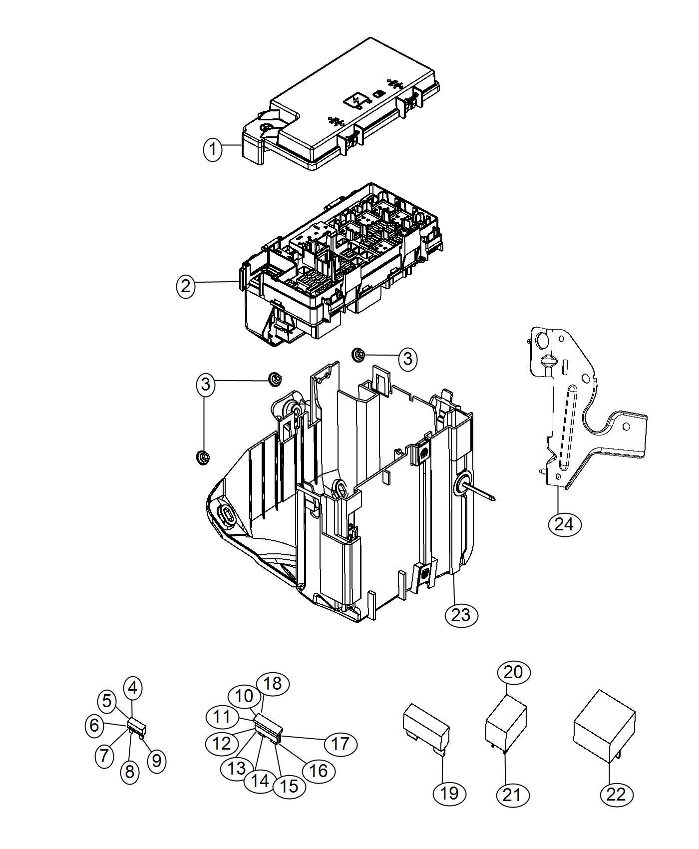 Diagram Power Distribution Center. for your Jeep Grand Cherokee  