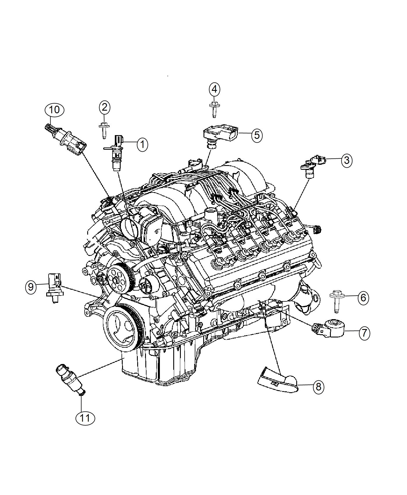 Diagram Sensors, Engine. for your Jeep