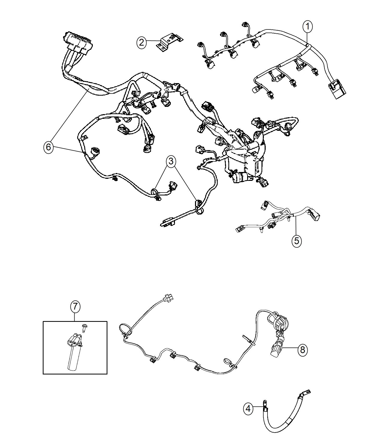 Diagram Wiring, Engine. for your Jeep Grand Cherokee  